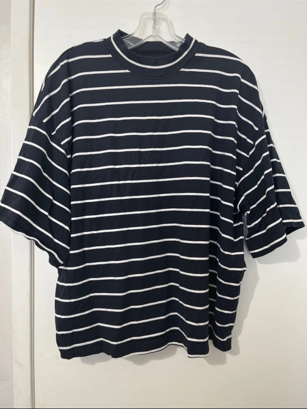COS Black and White Striped Short-Sleeve Tee